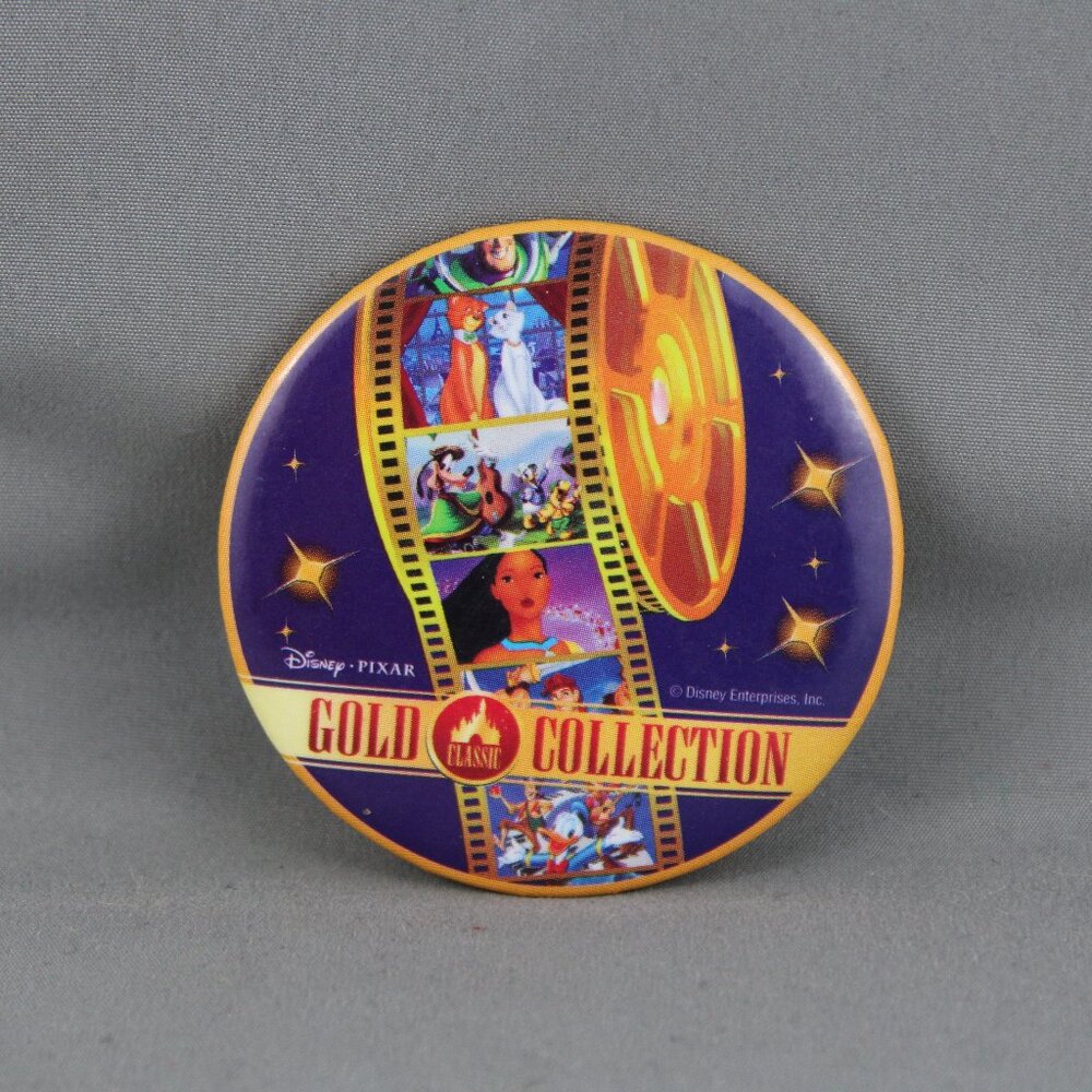 Retro Walmart Pin - The Disney Gold Colletion - Celluloid Pin
